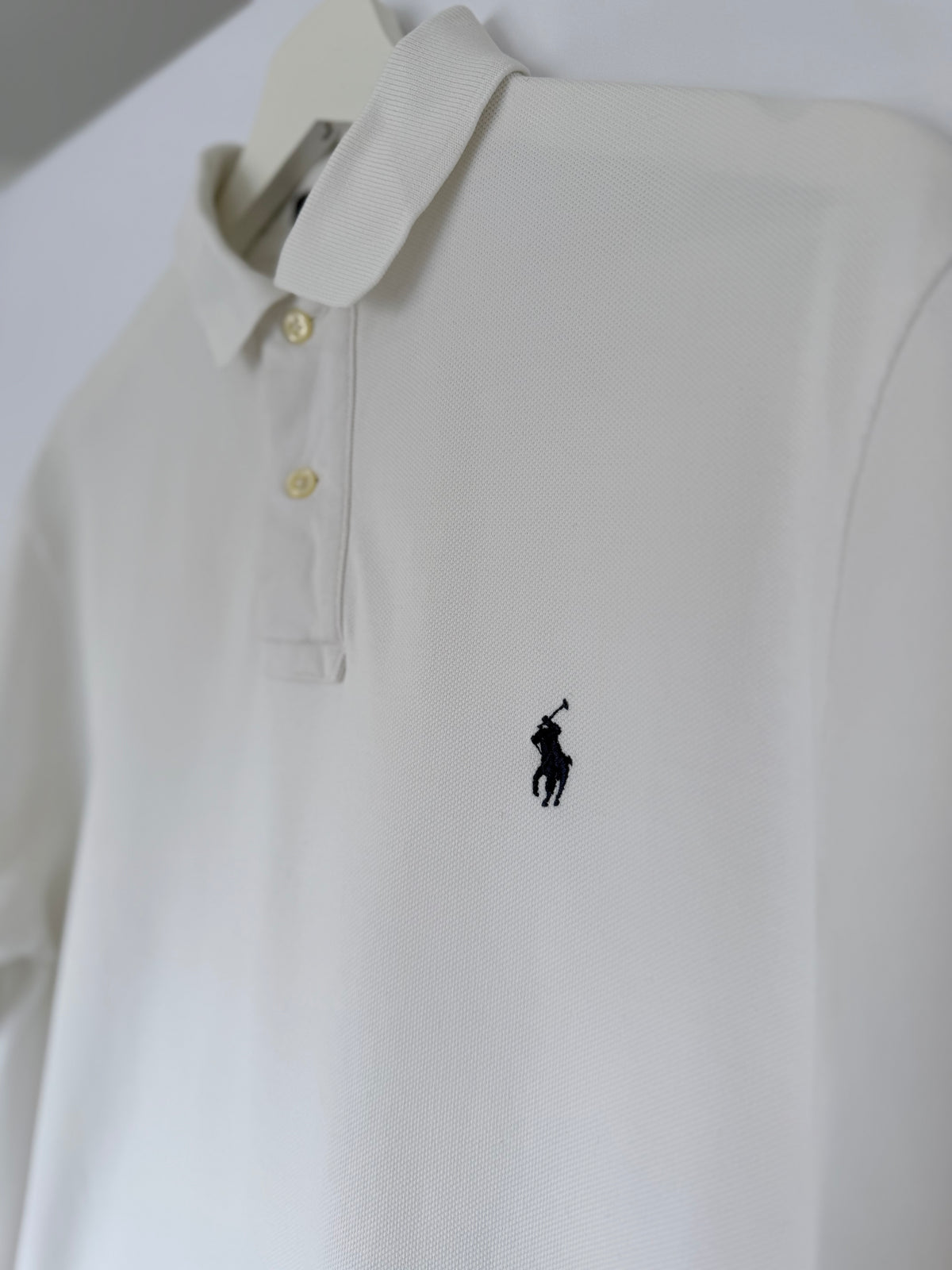Polo Ralph Lauren White Slim Fit Polo Shirt Size L