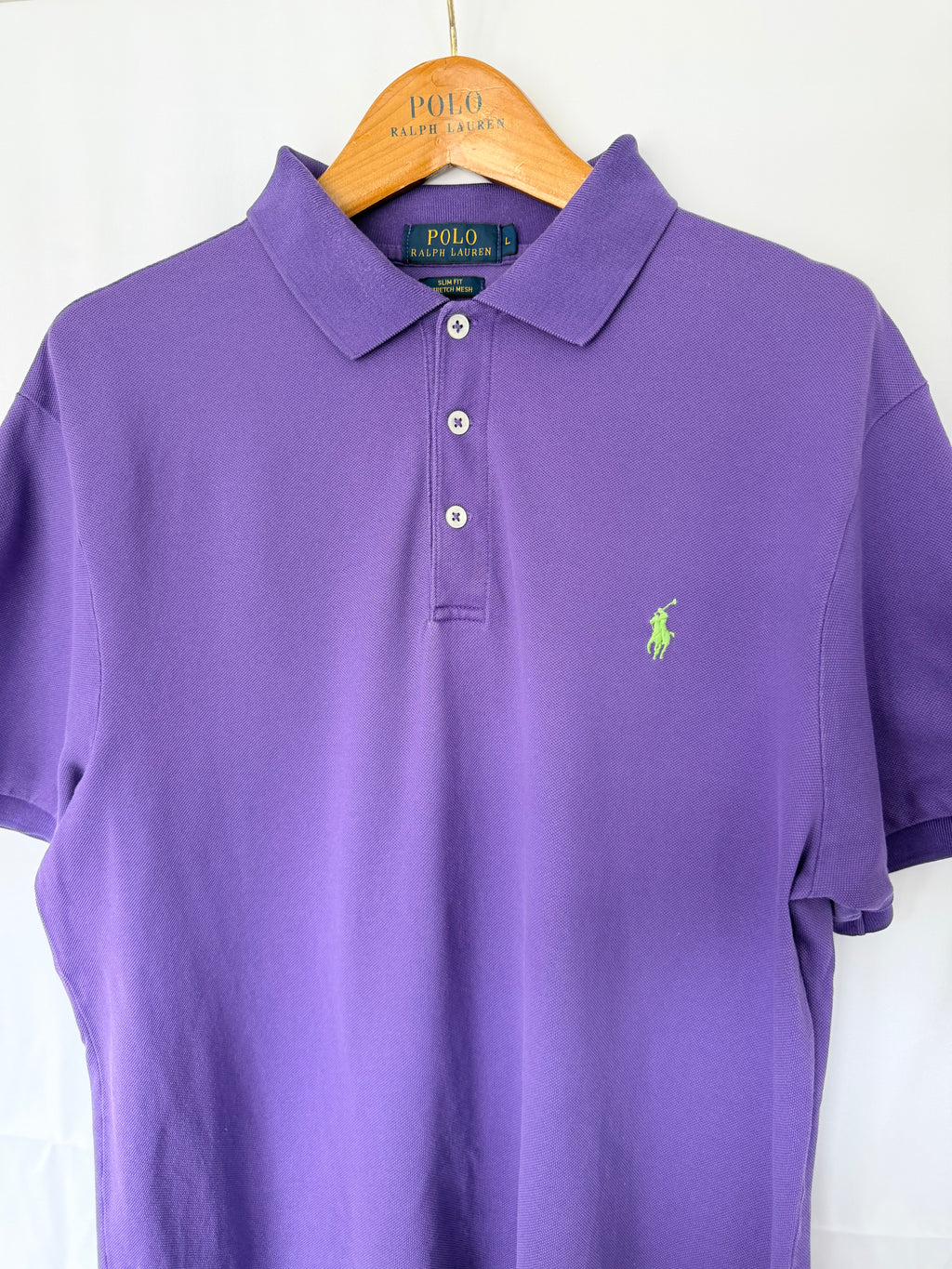 Polo Ralph Lauren Purple Classic Fit Polo Shirt Size L