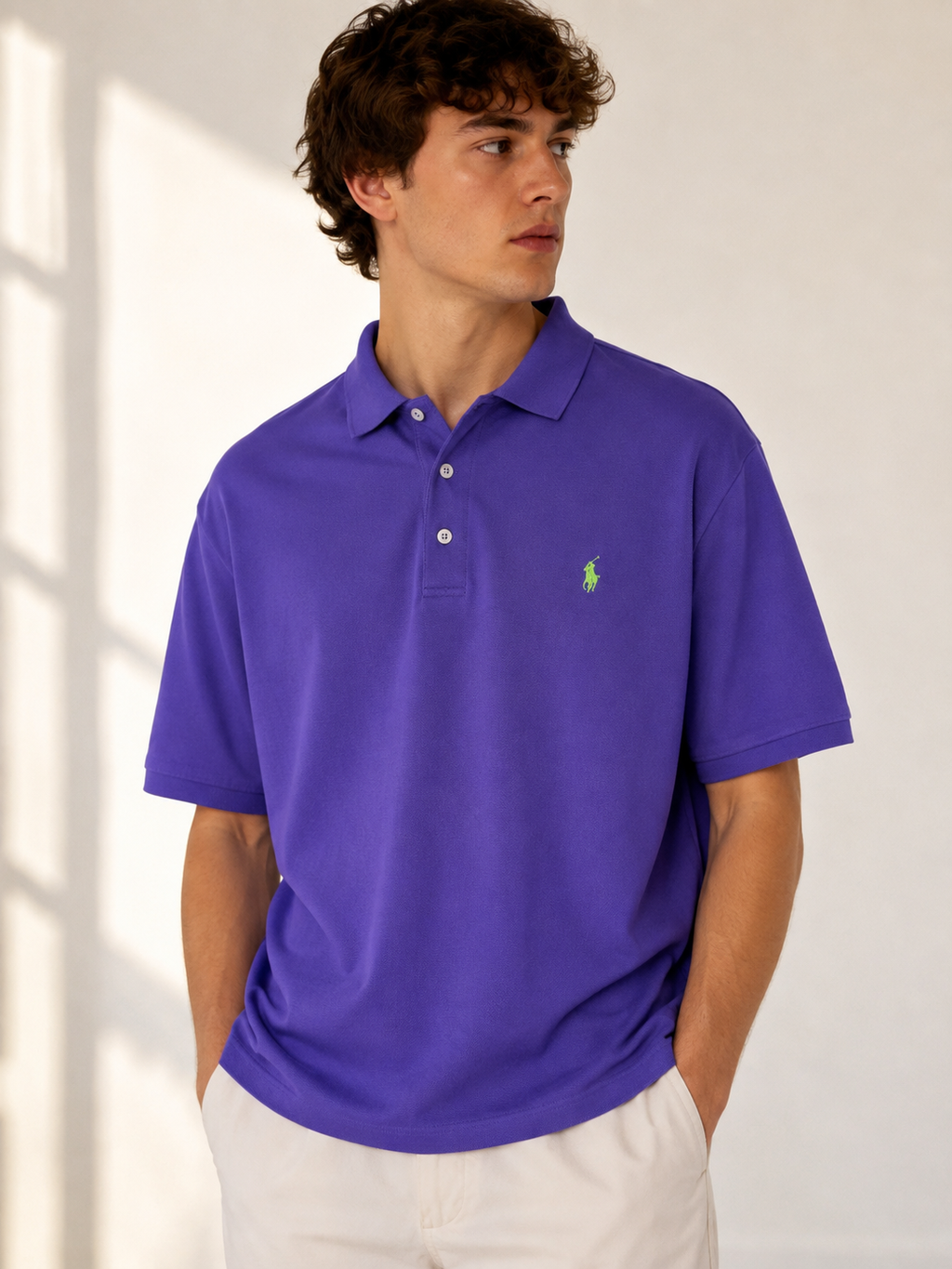 Polo Ralph Lauren Purple Classic Fit Polo Shirt Size L