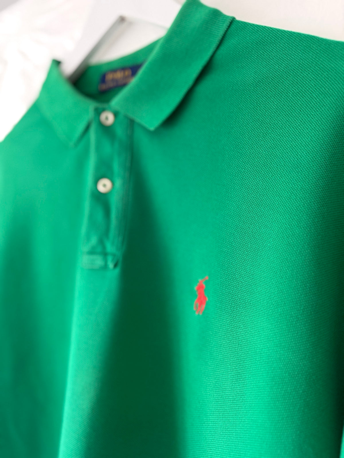 Polo Ralph Lauren Green Long Sleeve Polo Shirt Size XL