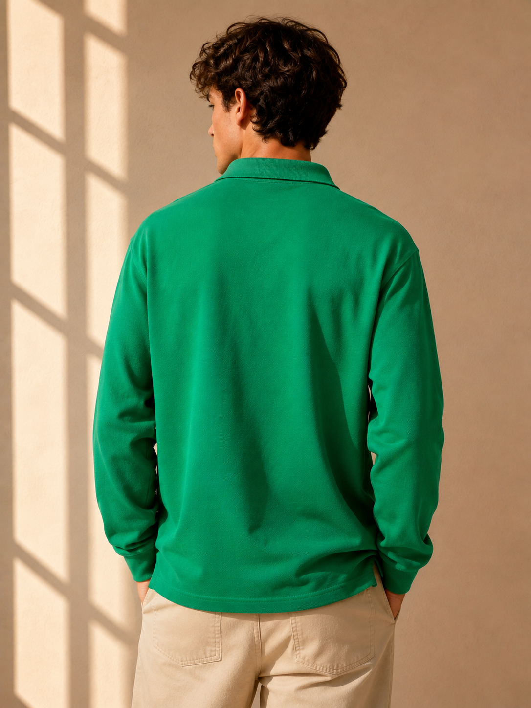 Polo Ralph Lauren Green Long Sleeve Polo Shirt Size XL