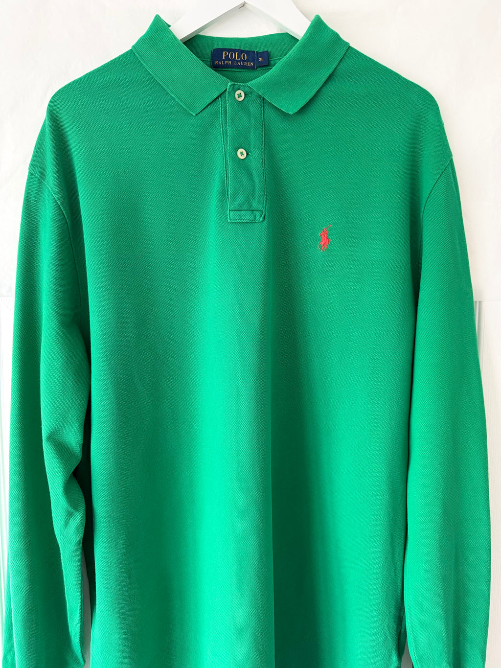 Polo Ralph Lauren Green Long Sleeve Polo Shirt Size XL