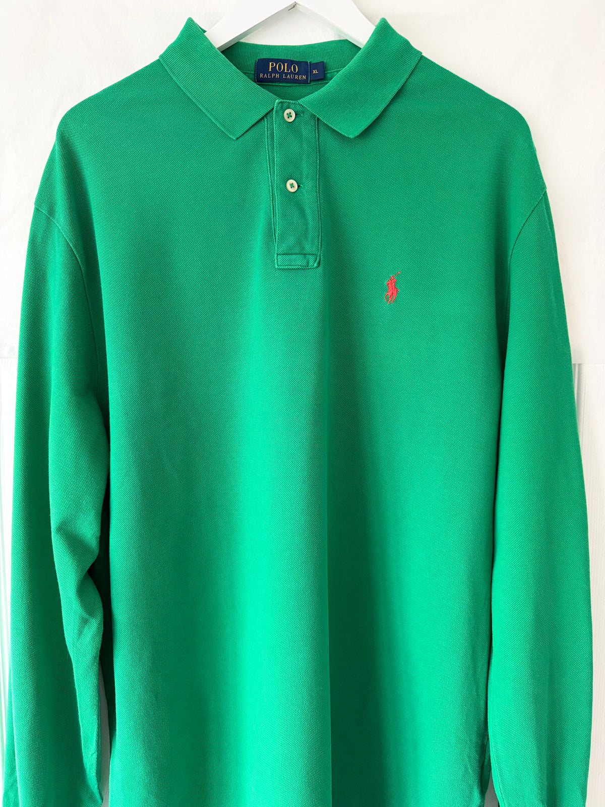 Polo Ralph Lauren Green Long Sleeve Polo Shirt Size XL