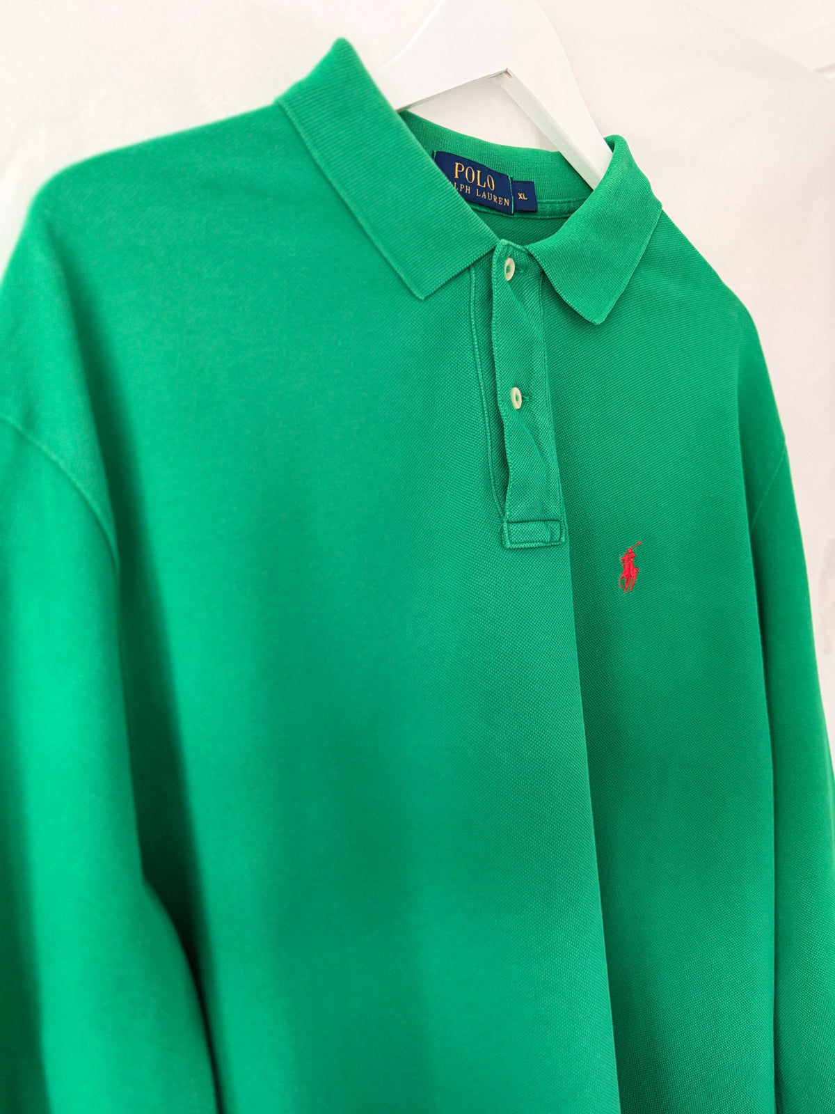 Polo Ralph Lauren Green Long Sleeve Polo Shirt Size XL