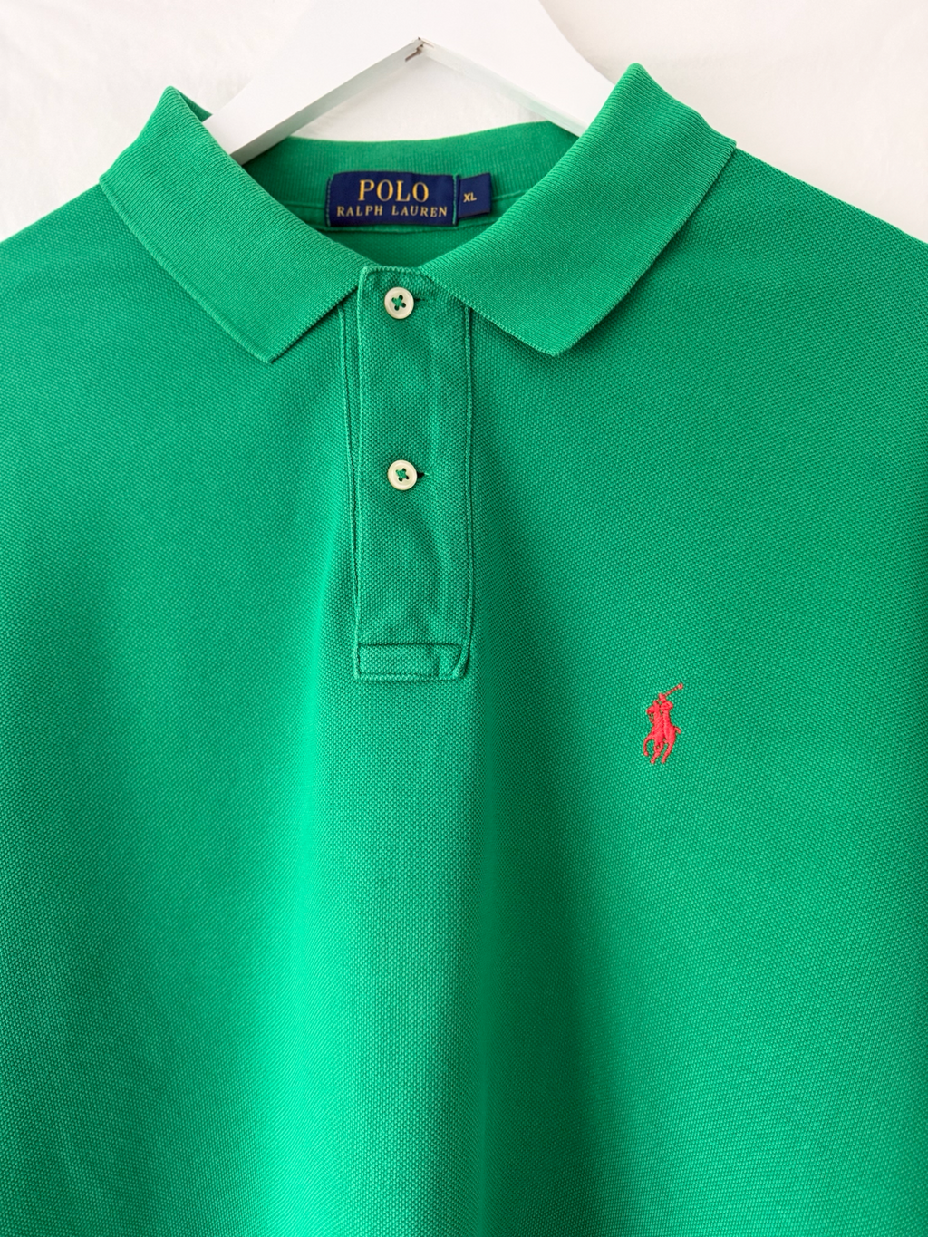 Polo Ralph Lauren Green Long Sleeve Polo Shirt Size XL