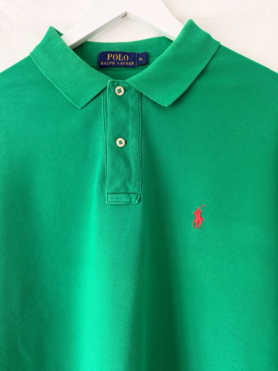 Polo Ralph Lauren Green Long Sleeve Polo Shirt Size XL