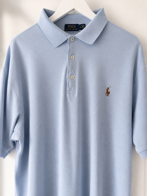 Polo Ralph Lauren Light Blue Polo Shirt – Size L Tal