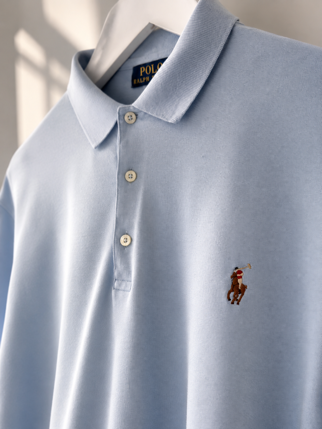 Polo Ralph Lauren Light Blue Polo Shirt – Size L Tal