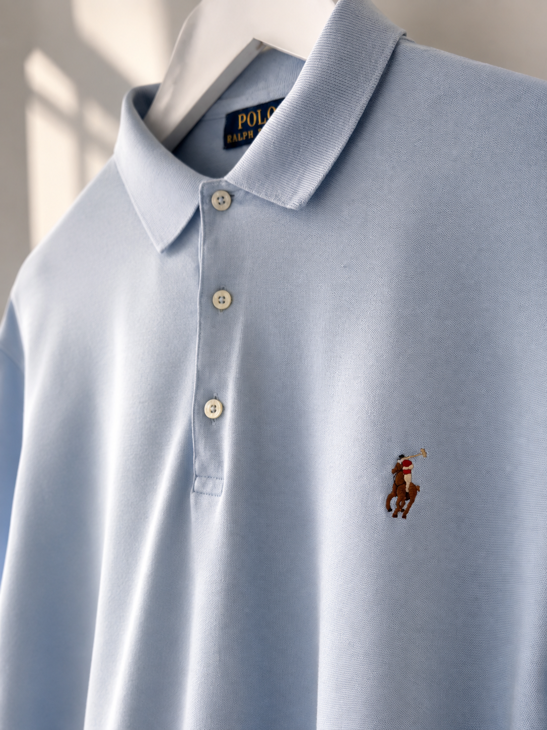 Polo Ralph Lauren Light Blue Polo Shirt – Size L Tal
