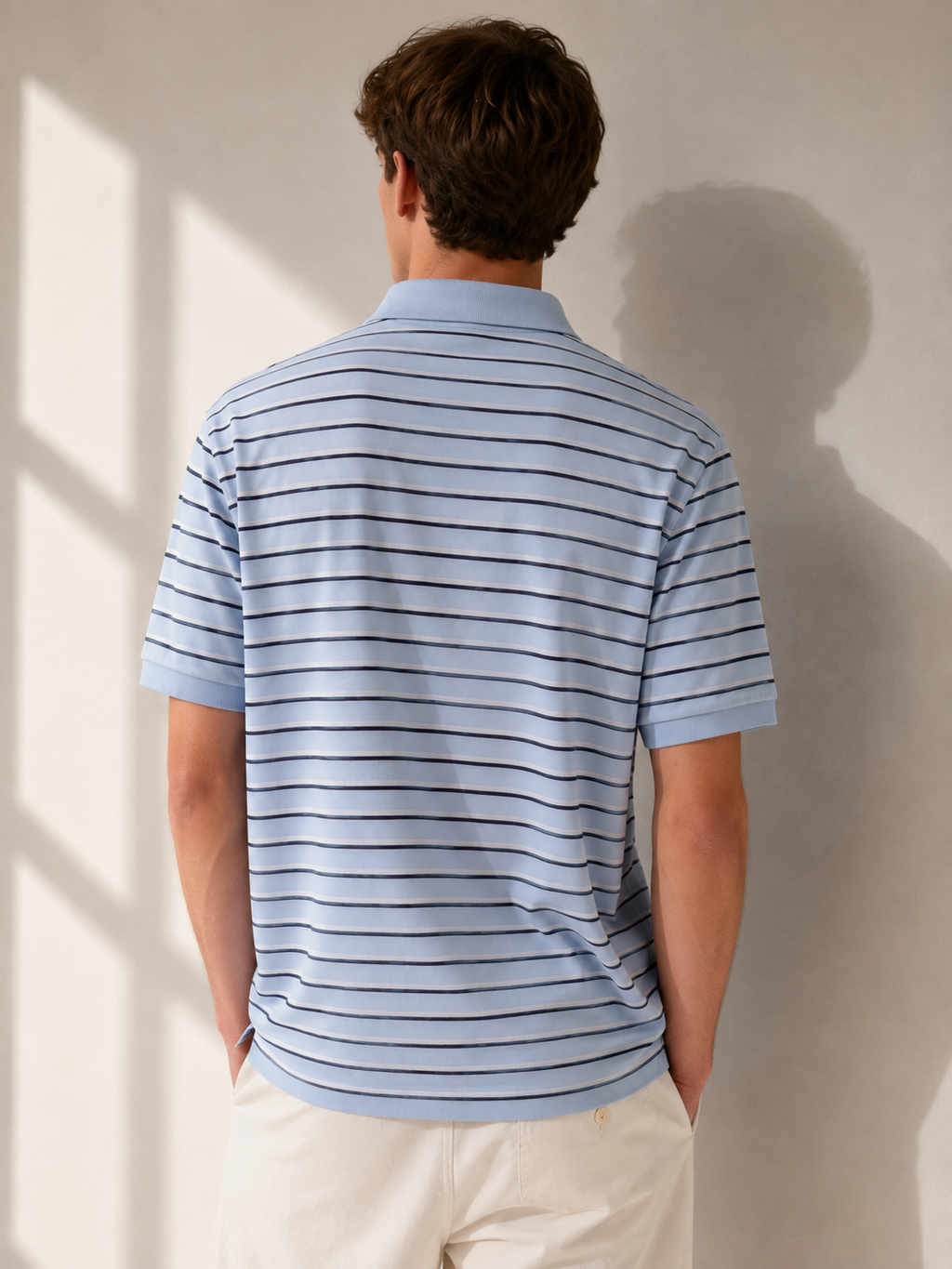 Polo Ralph Lauren Light Blue Striped Classic Fit Polo Shirt Size XXL