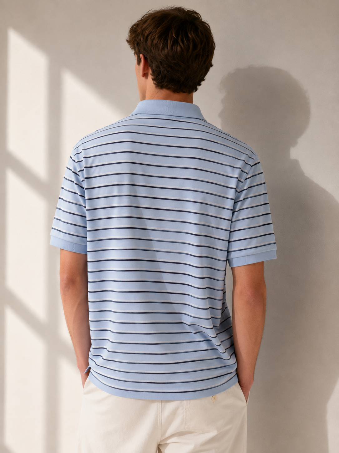 Polo Ralph Lauren Light Blue Striped Classic Fit Polo Shirt Size XXL