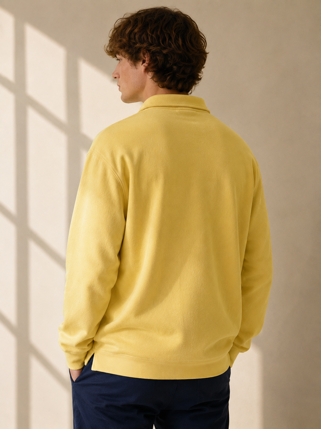 Polo Ralph Lauren Quarter Zip Jumper Light Yellow Size XL