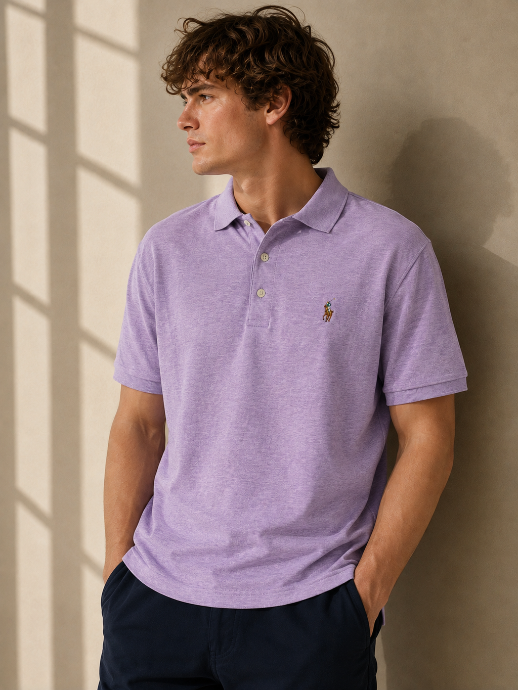 Polo Ralph Lauren Purple Classic Fit Polo Shirt Size M
