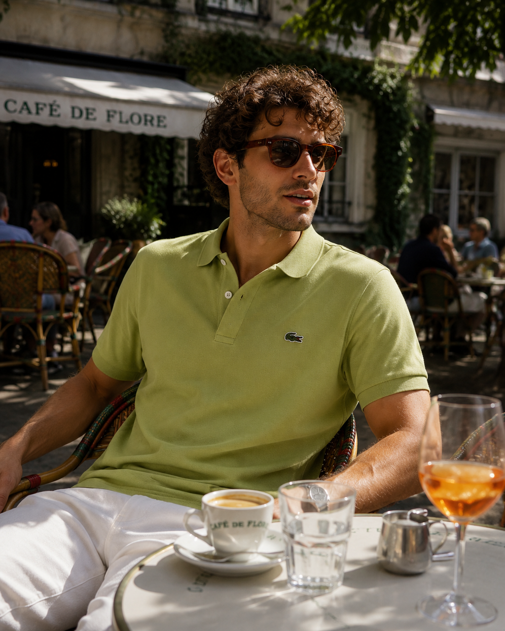 Lacoste Slim Fit Green Polo Shirt Size S
