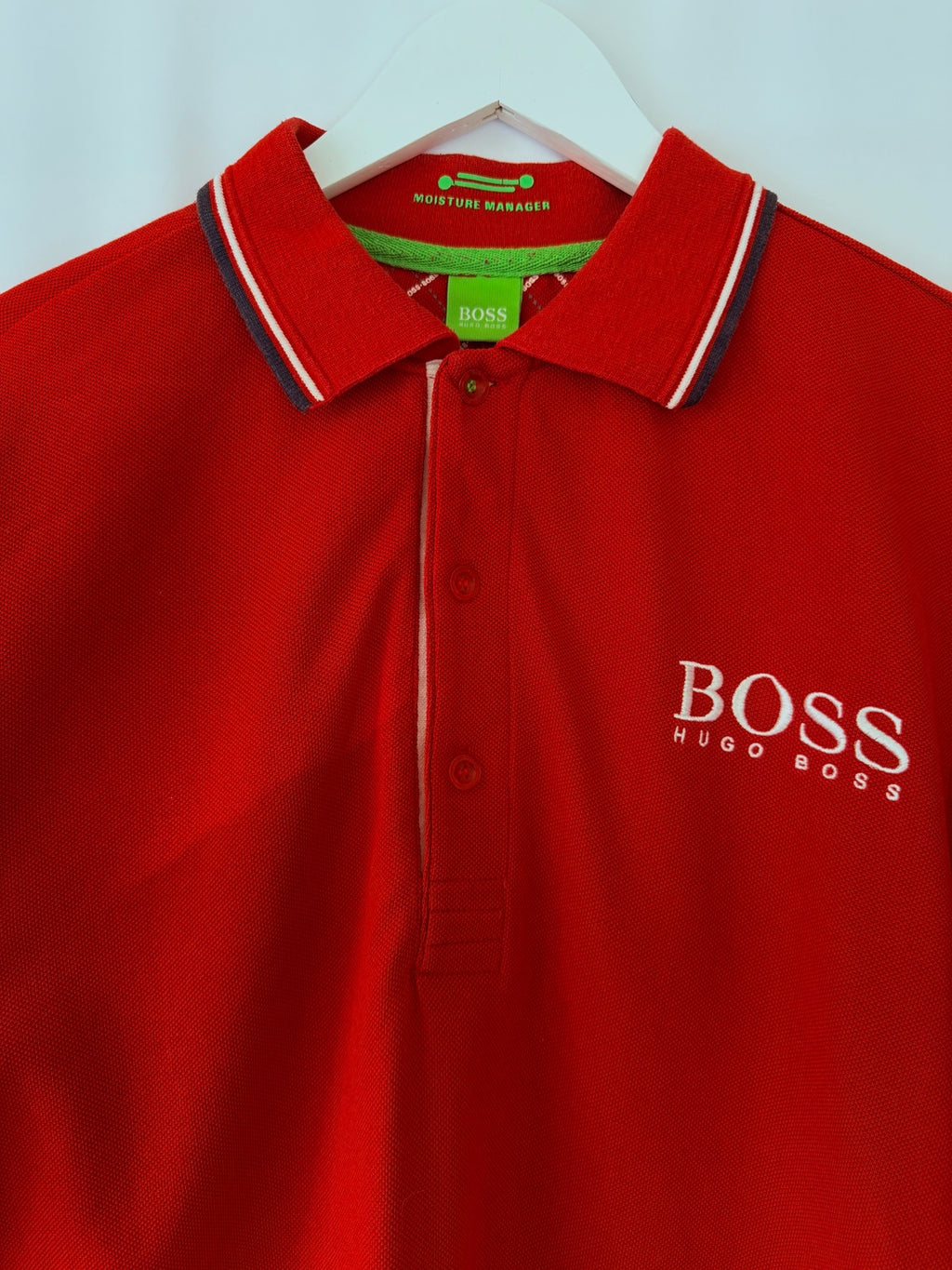 BOSS Hugo Boss red polo shirt front