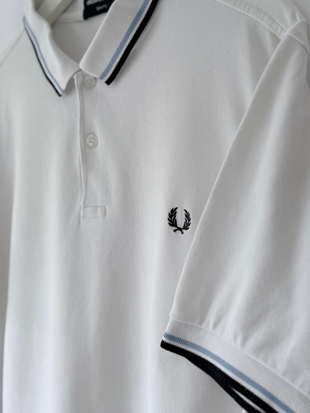 Fred Perry white slim fit polo shirt