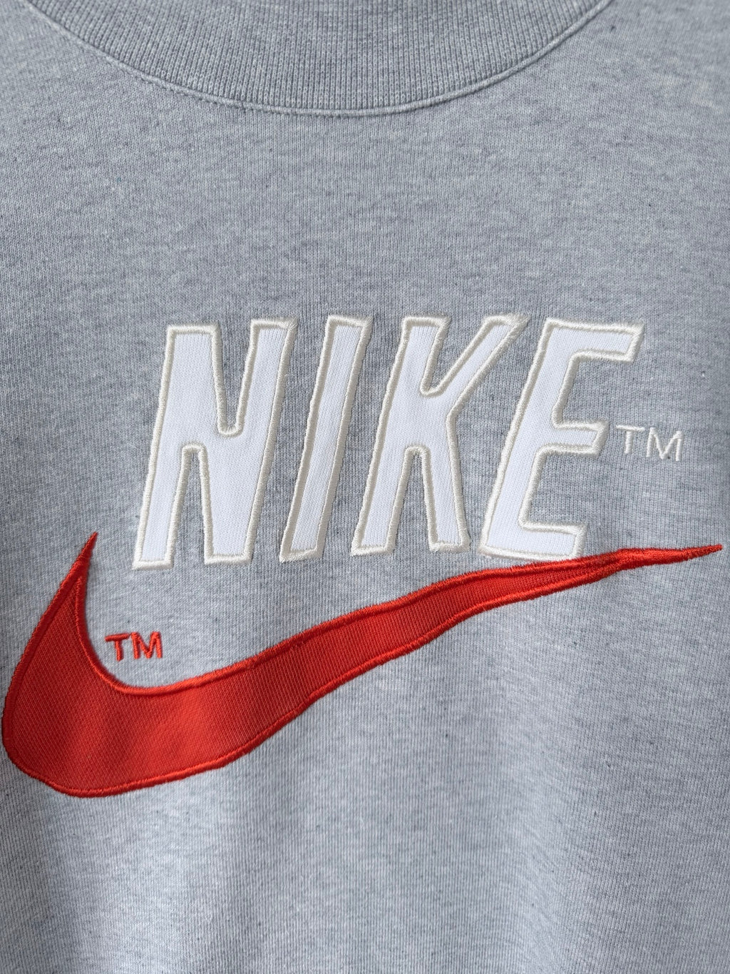 Nike grey vintage sweatshirt logo detail