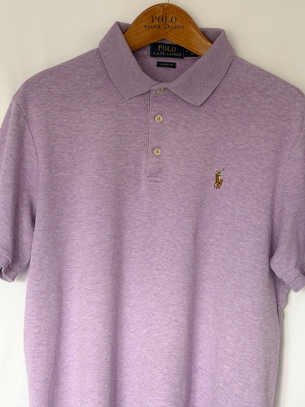 Polo Ralph Lauren purple polo shirt full front
