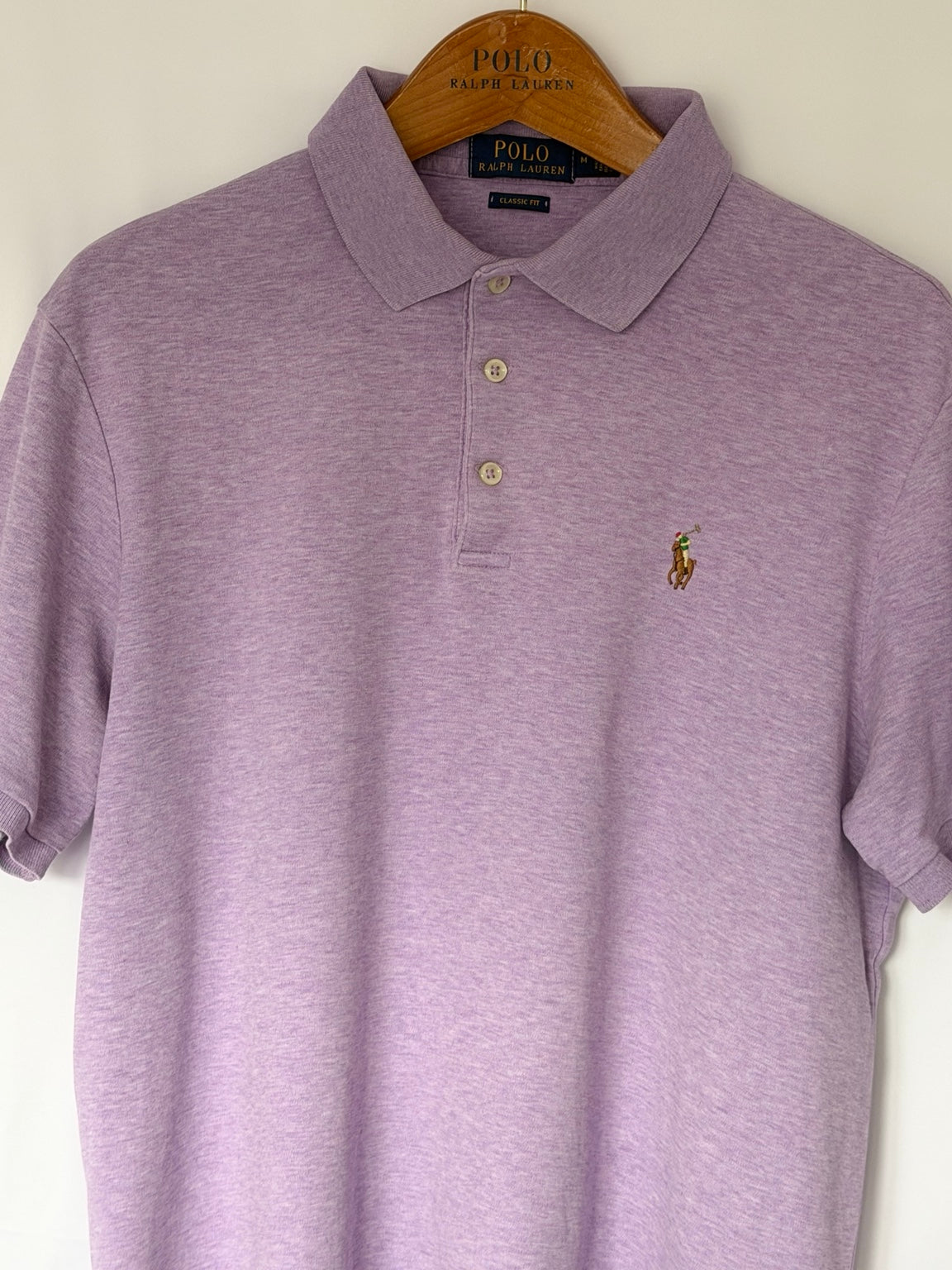 Polo Ralph Lauren purple polo shirt full front