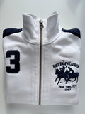 Polo Ralph Lauren white navy track jacket folded front