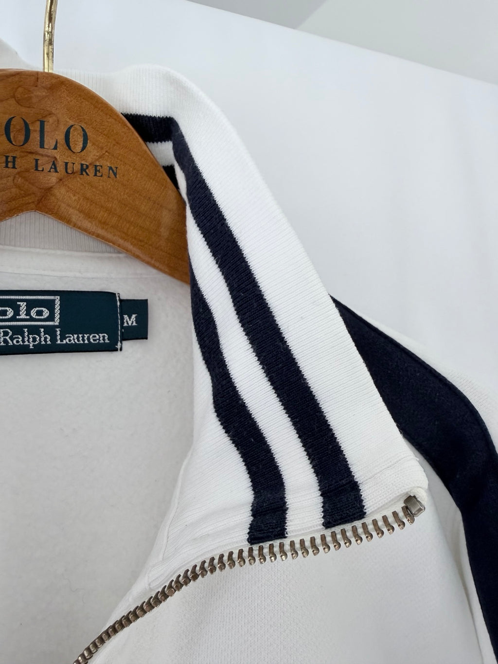 Polo Ralph Lauren track jacket size M label and collar detail