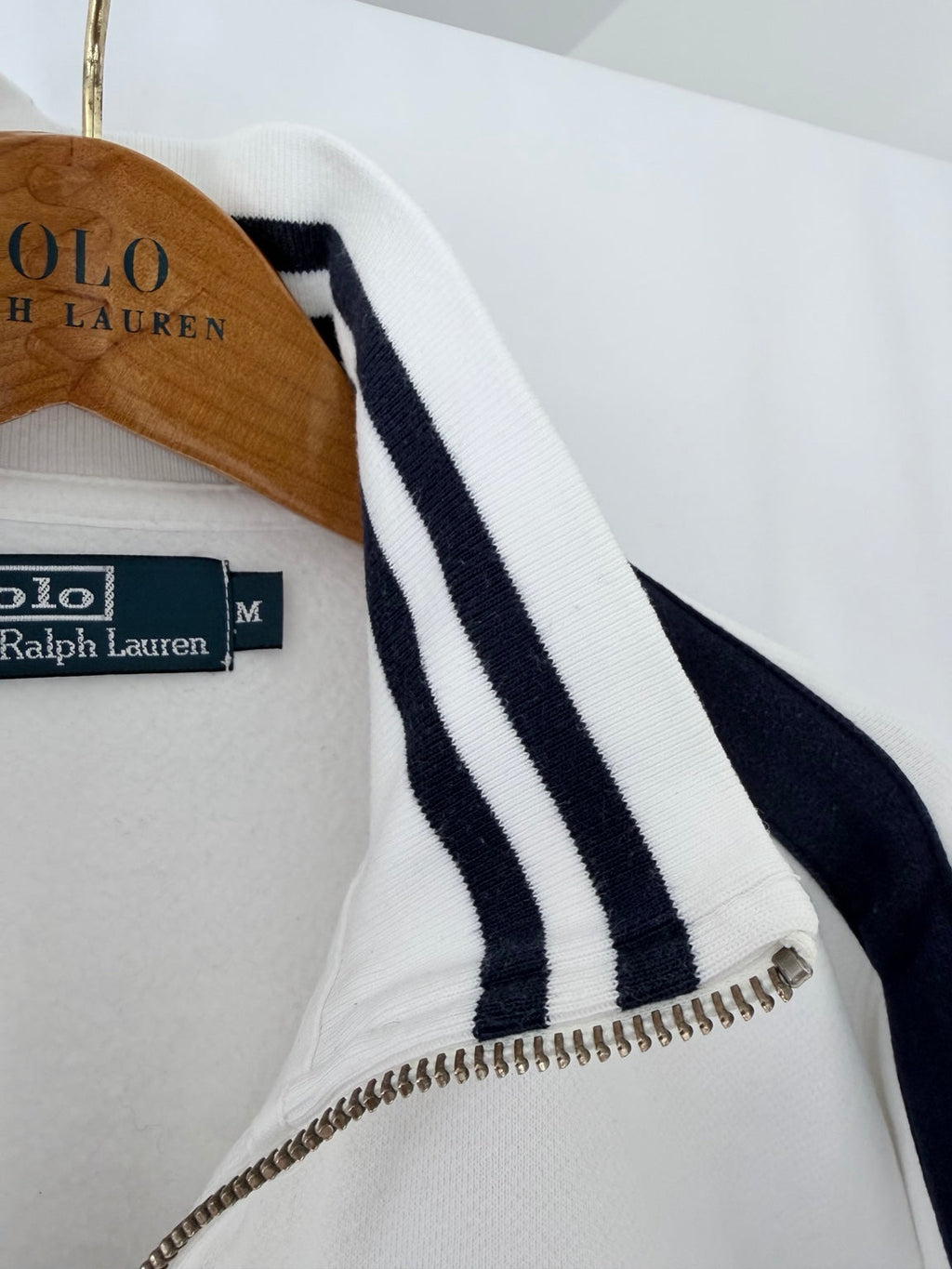 Polo Ralph Lauren track jacket size M label and collar detail