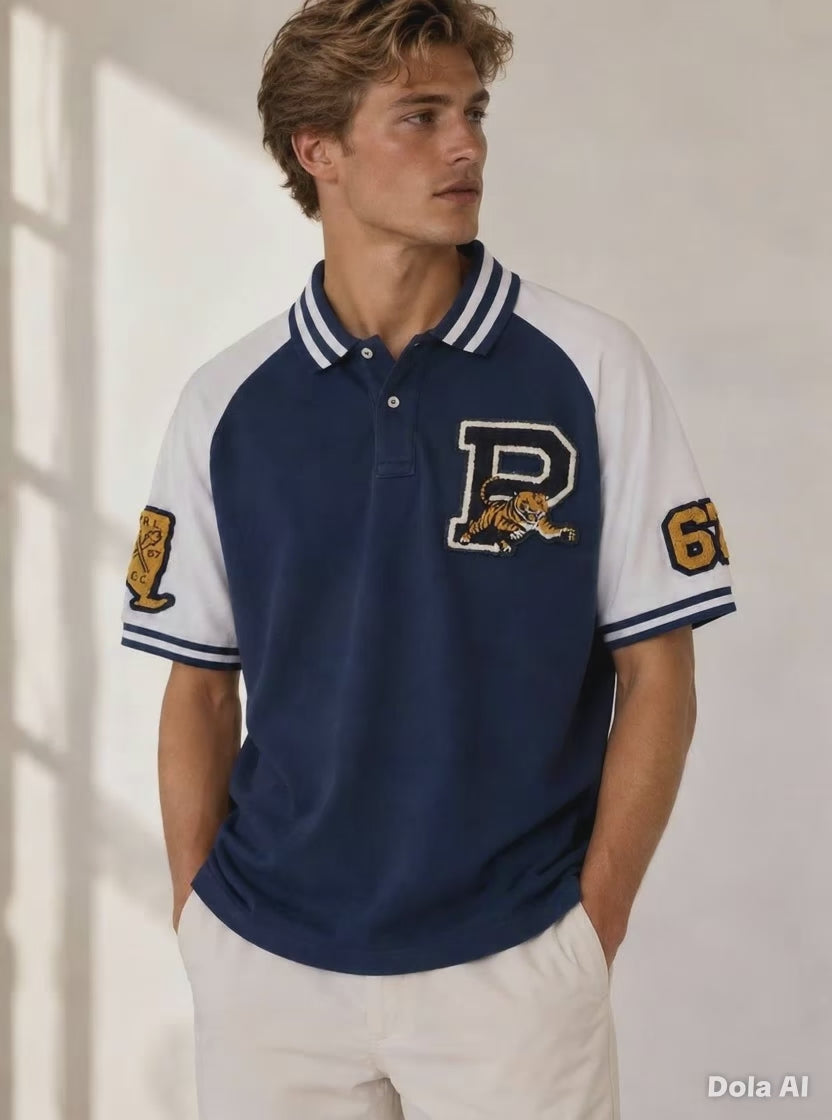 Polo Ralph Lauren N.Y. State Champs Varsity Mesh Shirt Navy & White